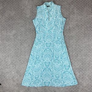 Vintage Mossimo Dress Womens Small Mini A Line Floral Paisley Silk Early 2000s